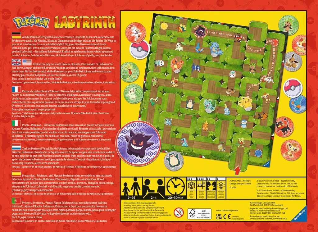 Ravensburger 26949 - Pokémon Labyrinth - Familienspiel Für 2-4 Spieler Ab 7 Jahren 4 Ravensburger 26949 - Pokémon Labyrinth - Familienspiel Für 2-4 Spieler Ab 7 Jahren – Bild 2