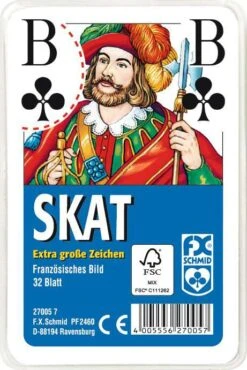 Ravensburger 27005- Skat, Französisches Bild Mit Großen Eckzeichen, 32 Karten In Klarsicht-Box