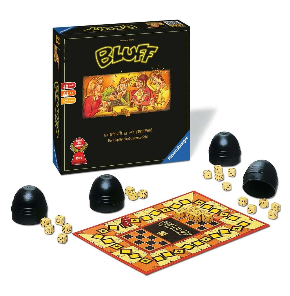 Ravensburger 27223 - Bluff, Partyspiel Für 2-6 Spieler, Würfelspiel, Für Alle Bluffer Ab 12 Jahren, Spiel Des Jahres 4 Ravensburger 27223 - Bluff, Partyspiel Für 2-6 Spieler, Würfelspiel, Für Alle Bluffer Ab 12 Jahren, Spiel Des Jahres – Bild 2