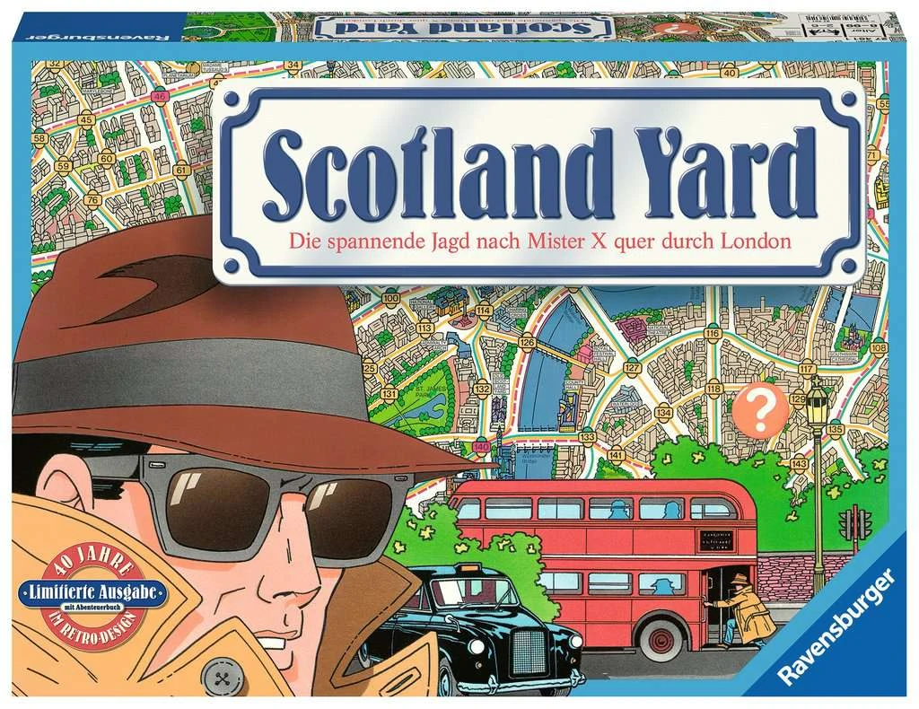 Ravensburger 27461 - Scotland Yard 40 Jahre Jubiläumsedition - Im Retro-Design - Mit Abenteuerbuch - Abwechslungsreiches Familienspiel Für Erwachsene Und Kinder Ab 8 Jahren, Für 2-6 Spieler 3 Ravensburger 27461 - Scotland Yard 40 Jahre Jubiläumsedition - Im Retro-Design - Mit Abenteuerbuch - Abwechslungsreiches Familienspiel Für Erwachsene Und Kinder Ab 8 Jahren, Für 2-6 Spieler