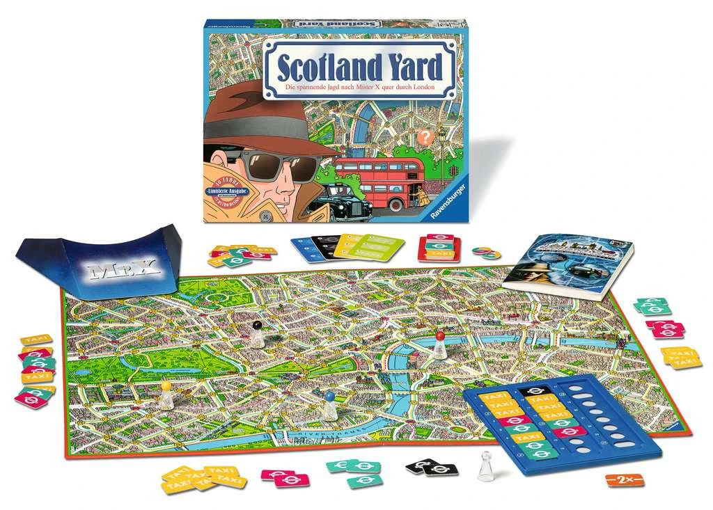 Ravensburger 27461 - Scotland Yard 40 Jahre Jubiläumsedition - Im Retro-Design - Mit Abenteuerbuch - Abwechslungsreiches Familienspiel Für Erwachsene Und Kinder Ab 8 Jahren, Für 2-6 Spieler 5 Ravensburger 27461 - Scotland Yard 40 Jahre Jubiläumsedition - Im Retro-Design - Mit Abenteuerbuch - Abwechslungsreiches Familienspiel Für Erwachsene Und Kinder Ab 8 Jahren, Für 2-6 Spieler – Bild 3