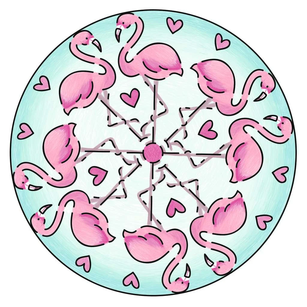 Ravensburger Mandala Designer Mini Flamingo 28520, Zeichnen Lernen Für Kinder Ab 6 Jahren, Zeichen-Set Mit Mandala-Schablone Für Farbenfrohe Mandalas 5 Ravensburger Mandala Designer Mini Flamingo 28520, Zeichnen Lernen Für Kinder Ab 6 Jahren, Zeichen-Set Mit Mandala-Schablone Für Farbenfrohe Mandalas – Bild 3