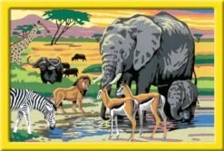 Ravensburger Malen Nach Zahlen 28766 - Tiere In Afrika – Kinder Ab 9 Jahren