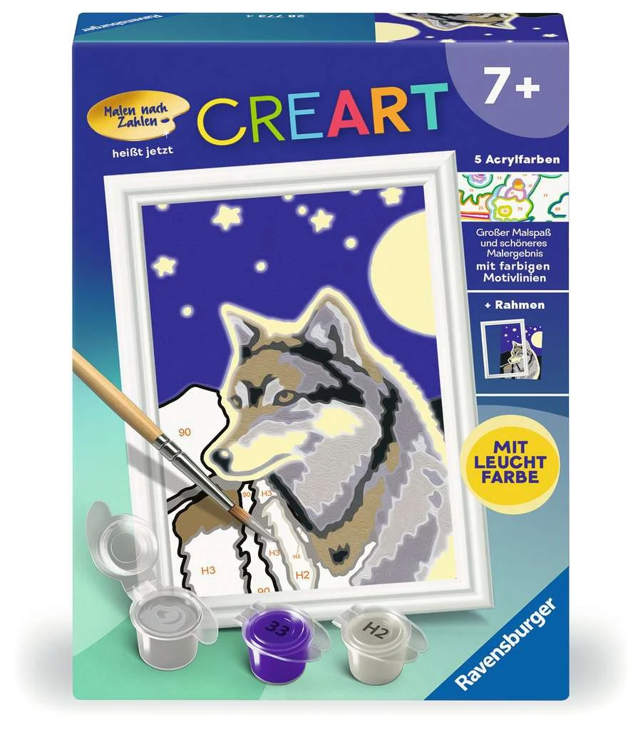 Ravensburger Malen Nach Zahlen 28773 - Wolfsportrait – Kinder Ab 7 Jahren 4 Ravensburger Malen Nach Zahlen 28773 - Wolfsportrait – Kinder Ab 7 Jahren – Bild 2