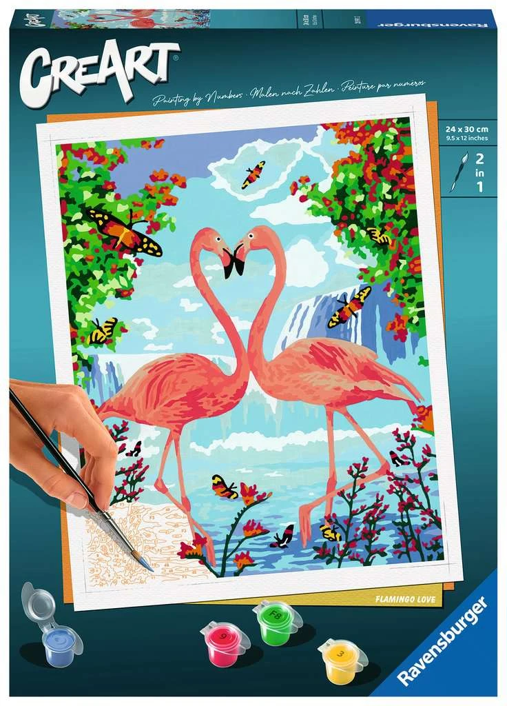 Ravensburger CreArt - Malen Nach Zahlen 28991 – Flamingo Love – Ab 12 Jahren 3 Ravensburger CreArt - Malen Nach Zahlen 28991 – Flamingo Love – Ab 12 Jahren