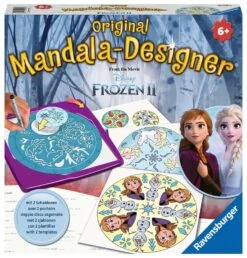 Ravensburger Mandala Designer Frozen 2 29026, Zeichnen Lernen Mit Anna Und Elsa Für Kinder Ab 6 Jahren, Mandala-Schablonen Für Farbenfrohe Mandalas