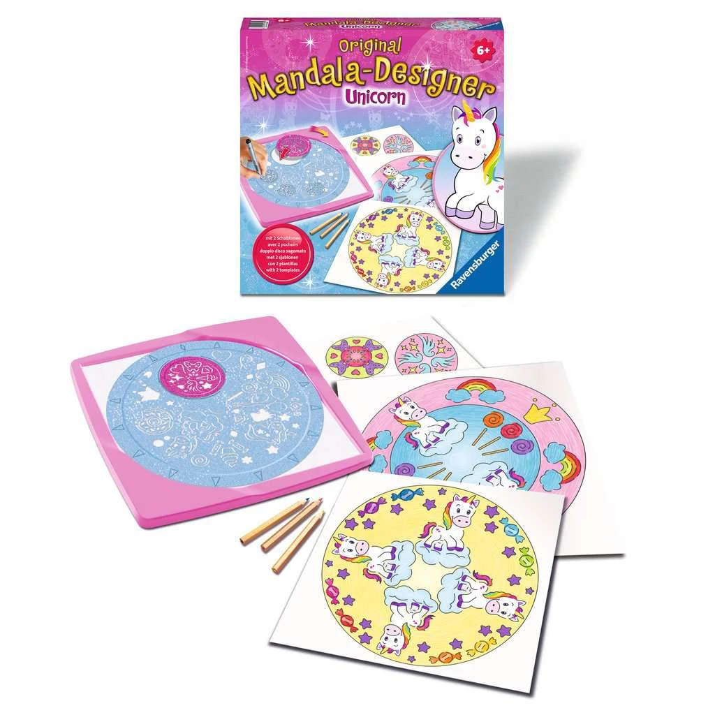 Ravensburger Mandala Designer Unicorn 29703, Zeichnen Lernen Für Kinder Ab 6 Jahren, Zeichen-Set Mit Mandala-Schablonen Für Farbenfrohe Mandalas 4 Ravensburger Mandala Designer Unicorn 29703, Zeichnen Lernen Für Kinder Ab 6 Jahren, Zeichen-Set Mit Mandala-Schablonen Für Farbenfrohe Mandalas – Bild 2