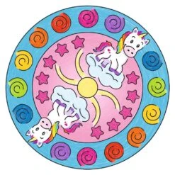 Ravensburger Mandala Designer Mini Unicorn 29704, Zeichnen Lernen Für Kinder Ab 6 Jahren, Zeichen-Set Mit Mandala-Schablone Für Farbenfrohe Mandalas -Ravensburger Geschäft 29704 3