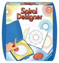 Ravensburger Spiral-Designer Mini 29708, Zeichnen Lernen Für Kinder Ab 6 Jahren, Kreatives Zeichen-Set Mit Mandala-Schablone Für Farbenfrohe Spiralbilder Und Mandalas