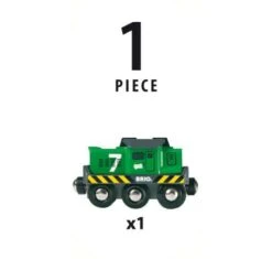 Ravensburger BRIO World 33214 Batterie-Frachtlok - Grüne Batterie-Lok Mit Frontscheinwerfern - Empfohlen Ab 3 Jahren -Ravensburger Geschäft 63321400 4