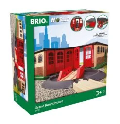 Ravensburger BRIO World 33736 Großer Ringlokschuppen Mit Drehscheibe – Zubehör Für Die BRIO Holzeisenbahn – Kleinkinderspielzeug Empfohlen Ab 3 Jahren -Ravensburger Geschäft 63373600 2