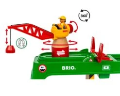 Ravensburger BRIO World 33996 Bahn Verlade Terminal - Mit Beweglichem Kran Zum Umladen Von Gütern Auf Die Schiene, Straße Und Das Schiff - Empfohlen Für Kinder Ab 3 Jahren -Ravensburger Geschäft 63399600 4