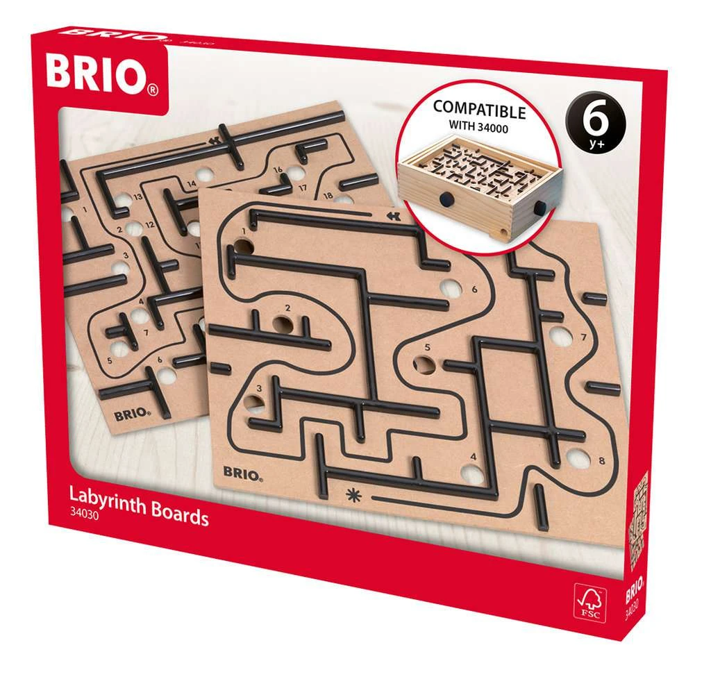 Ravensburger BRIO 34030 Labyrinth Ersatzplatten - Zwei Neue Schwierigkeitsstufen Als Erweiterung Für Das BRIO Labyrinth - Für Kinder Ab 6 Jahren 4 Ravensburger BRIO 34030 Labyrinth Ersatzplatten - Zwei Neue Schwierigkeitsstufen Als Erweiterung Für Das BRIO Labyrinth - Für Kinder Ab 6 Jahren – Bild 2