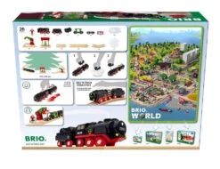 Ravensburger BRIO World 36014 Batterie-Dampflok Weihnachts-Set - Aus Dem Schornstein Der Lokomotive Strömt Kalter Wasserdampf - Großes Schienenlayout Für Eine Rundtour Um Den Weihnachtsbaum, Empfohlen Ab 3 Jahren -Ravensburger Geschäft 63601400 3
