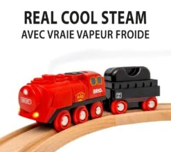 Ravensburger BRIO World 36017 Batterie-Dampflok Set - Aus Dem Schornstein Der Lokomotive Strömt Während Der Fahrt Kalter Wasserdampf - Klassisches Bahn-Acht Layout Inklusive Bergtunnel -Ravensburger Geschäft 63601700 9