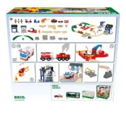 Ravensburger BRIO World 36025 Polizei Und Feuerwehr Set Deluxe - Großes Rettungskräfte-Set Mit Polizeistation, Feuerwehrzug, Löschhubschrauber Und Krankenwagen - Empfohlen Für Kinder Ab 3 Jahren -Ravensburger Geschäft 63602500 2
