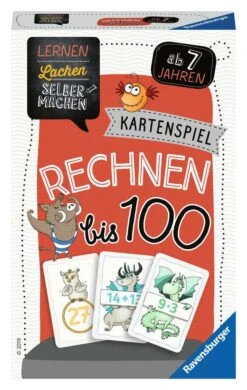 Ravensburger 80660 - Lernen Lachen Selbermachen: Rechnen Bis 100, Kinderspiel Ab 7 Jahren, Lernspiel Für 1-5 Spieler, Kartenspiel
